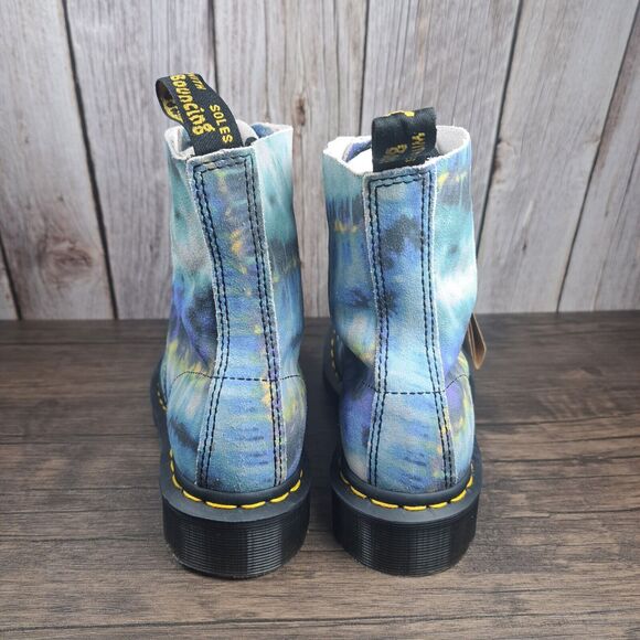 DR Martens 1460 Pascal Blue Tie Dye Summer Tumbled Boots Women's Sz 6 (NWT) - Picture 4 of 8